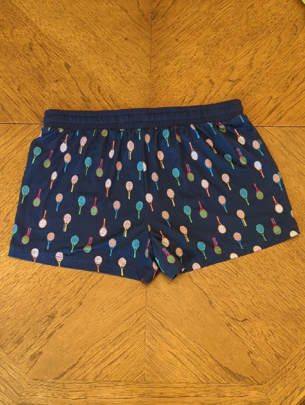 Life Is Good Navy Tennis Racket Pajama Shorts - Picture 7 of 7